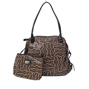 TT: Salvatore Ferragamo Shoulder Brown Pouch Attached Handbag -NWOT